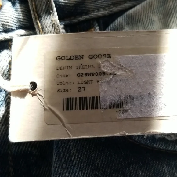 Golden Goose Thelma High Waist Carrot Leg Jeans Size 27 Blue - Picture 9 of 11